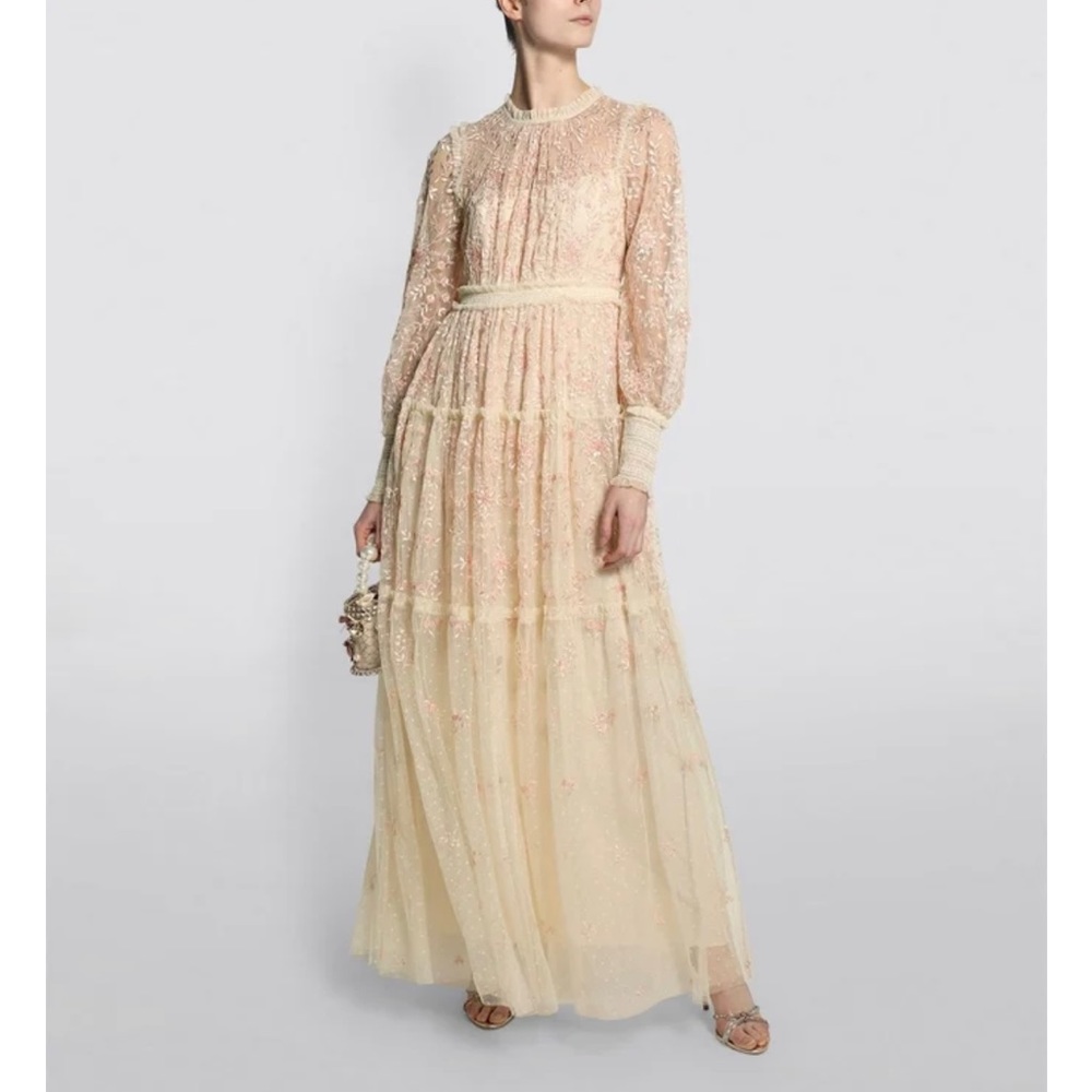 Needle and thread pink floral dress